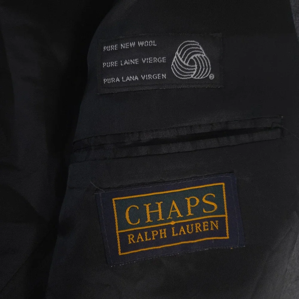 VINTAGE Chaps Ralph Lauren 2-Piece Suit Mens 40R Pants 34x34 Pinstripe Wool 90s